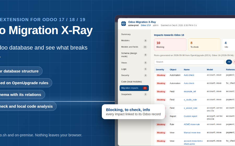Odoo Migration X-Ray