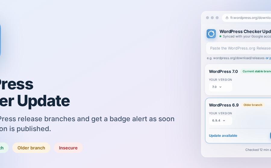 WordPress Checker Update
